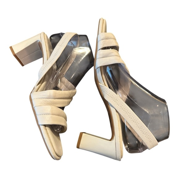 Caslon  Ivory Block Heel Sandals Size 9 | New Without Tag - Picture 9 of 11